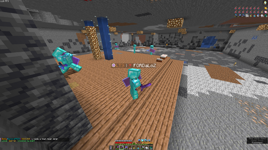 Screenshot of the invisible Nubian soldiers underground before the fight.