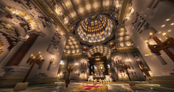 Interior of Saint Peter's Basilica on Terra Nova