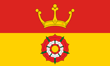 The flag of New Southampton, which is also the flag of the county of Hampshire, UK.