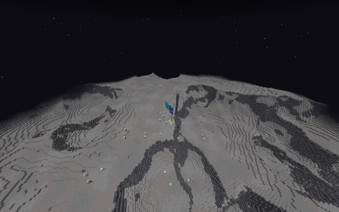 Beacon's outpost on the moon from above on September 5th, 2026