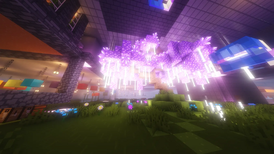 An amethyst tree in the underground area