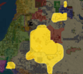 October 2023, towns of Holy Land: yellow color, black border