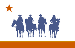 The Four Horsemen is the name of the flag that represents the frontier, and was created to represent the four founding towns