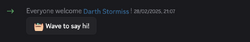 Addychi01's Denali Discord join message (28/02/2025)