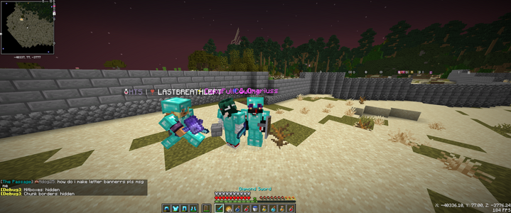 Screenshot taken by Omariuss as DekuFullCowling builds his wall for charity, and the main battle continues elsewhere.