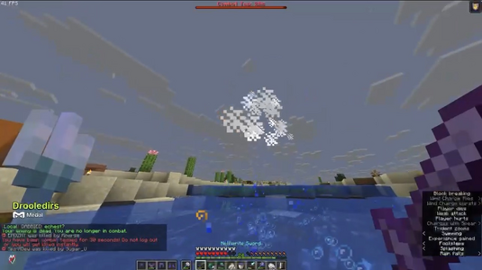 Action-shot taken as Acerse kills EMOZNY during the battle.