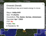 Emerald near its peak, day of the provincial split (10/05/2025)