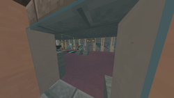 Image of Simpson defenders hiding in their town hall