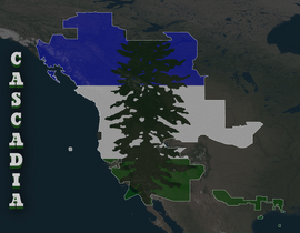 A large area of territory in Western North America, stretching from Baja California to the Great Bear Lake. It is dotted with numerous enclaves corresponding to many micronations.