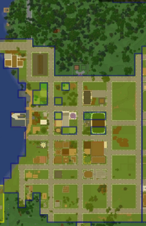 DynMap render of Grand Rapids from above